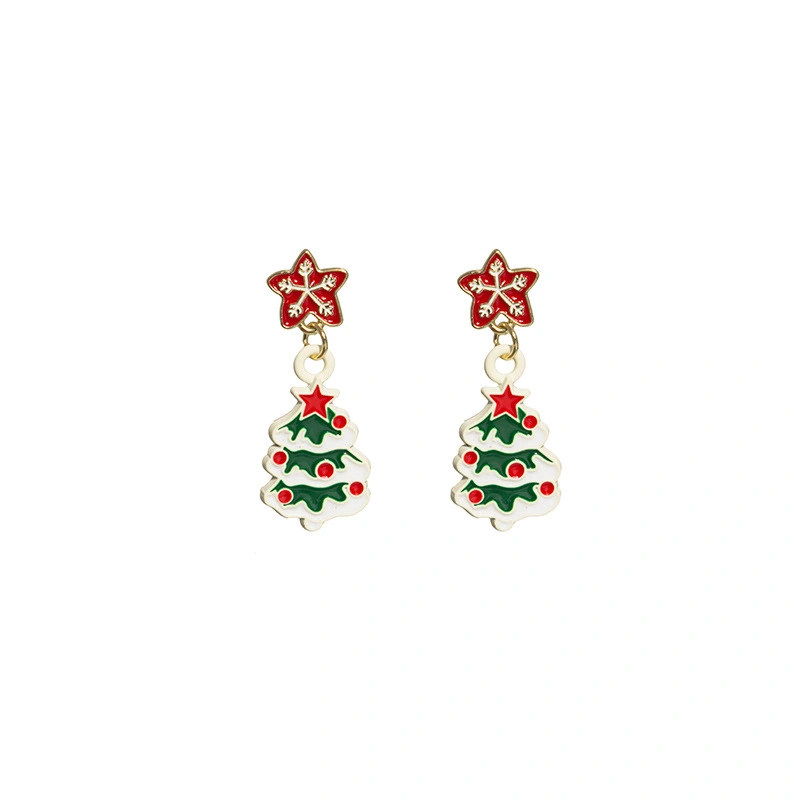 1 Pair Christmas Earring Xmas Themed Earring Xmas Tree Design Earring Women Ear Decoration