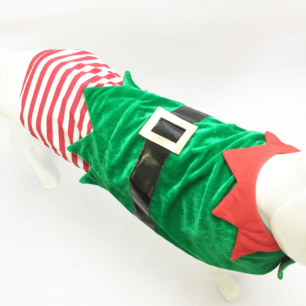 Lovely Pet Clothes Christmas Elf Puppy Fancy Cosplay Costume Pet Supplies