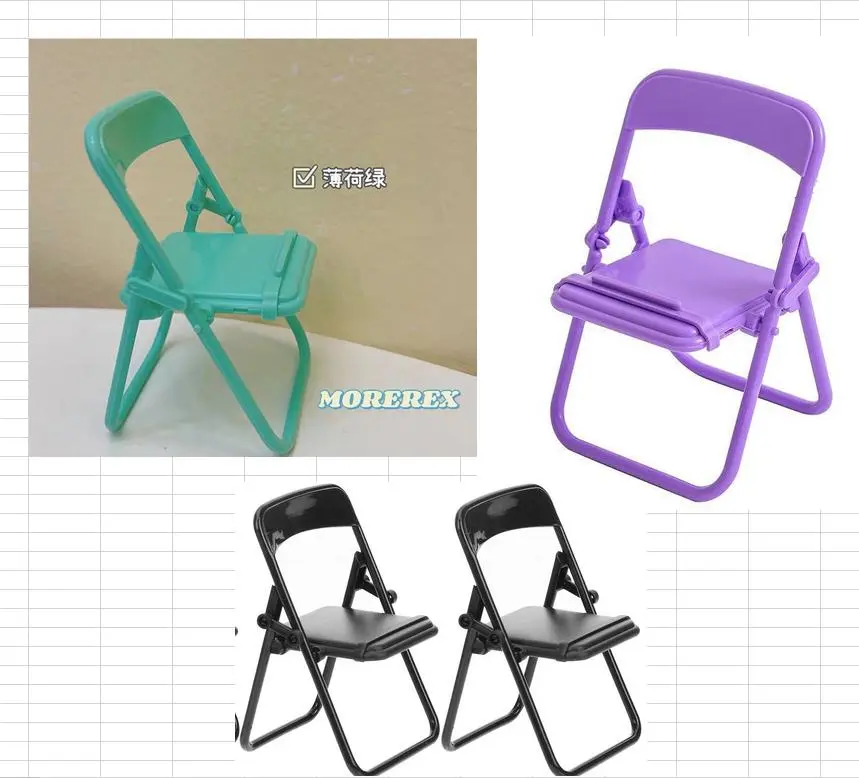 24 Pcs Phone Holders Mini Chair Shape Phone Stands Foldable Chair Phone Holder