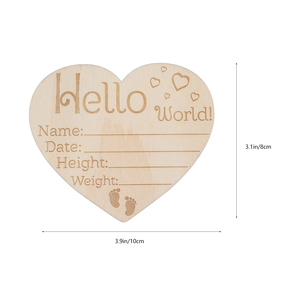 4pcs Infant Birth Announcement Sign Wooden Baby Name Sign Wooden Newborn Sign