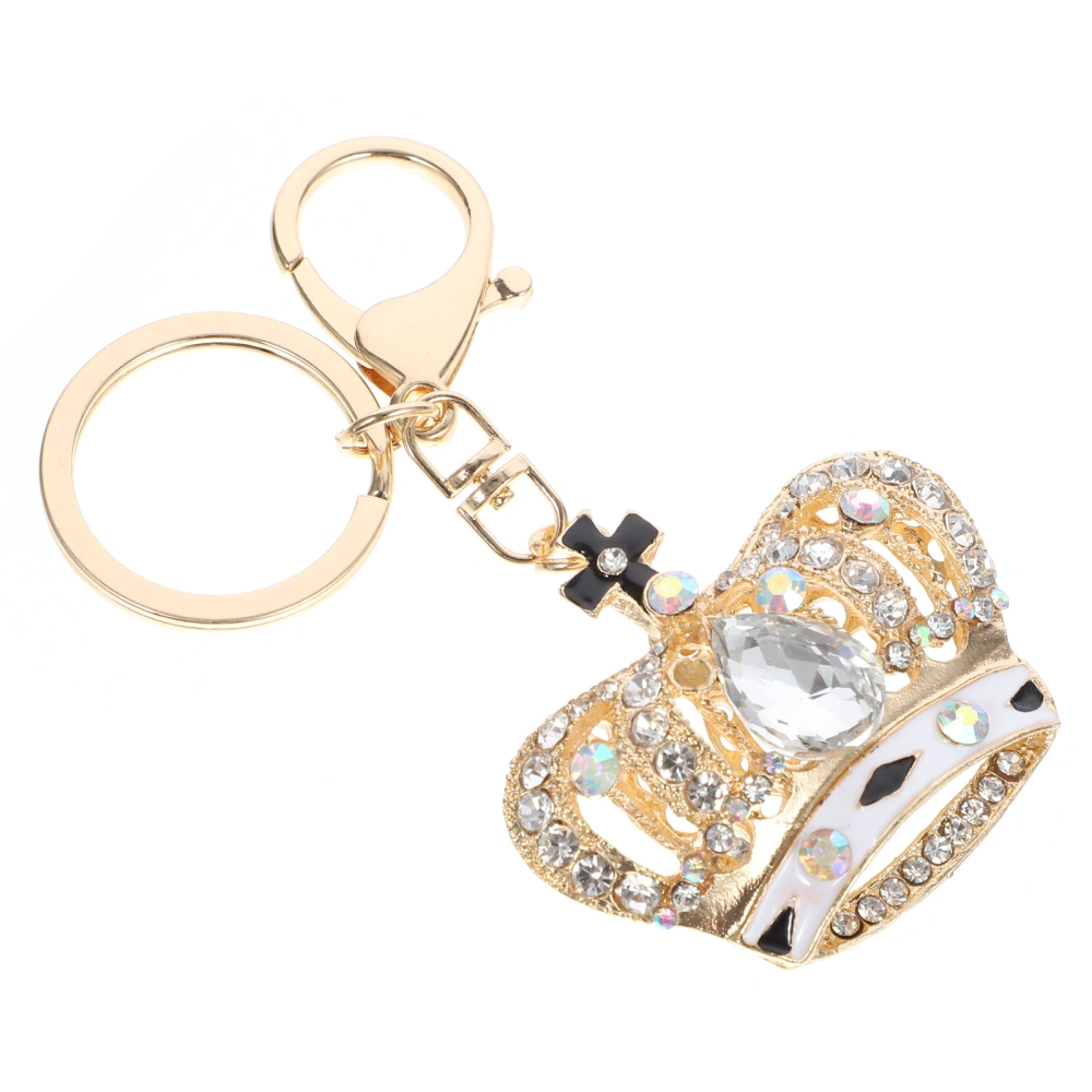 Sparkling Crystal Keychain Crown Shape Keychain Beautiful Key Ring Handbag Decoration