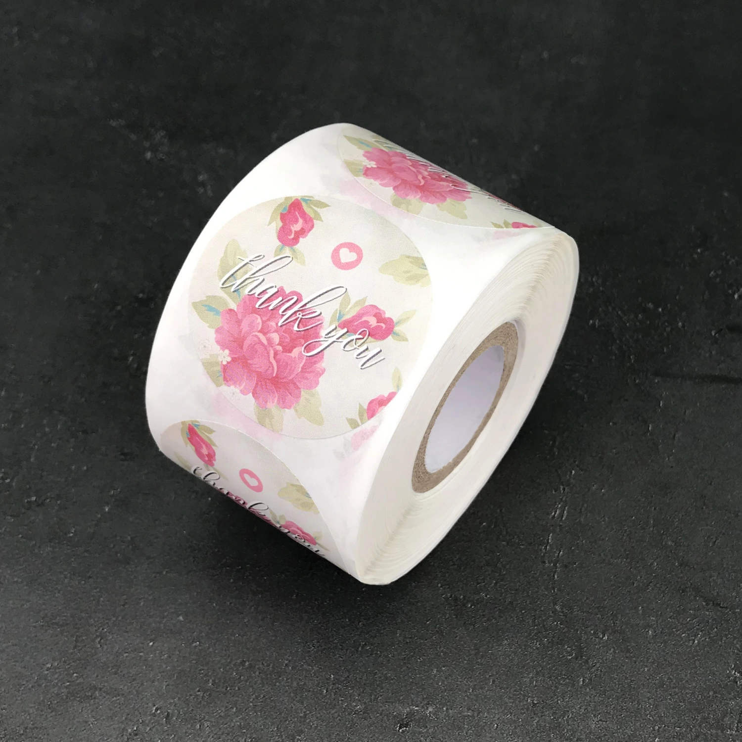 1 Roll of Thank You Stickers Gifts Envelope Stickers Compact Flower Stickers Envelope Label Stickers