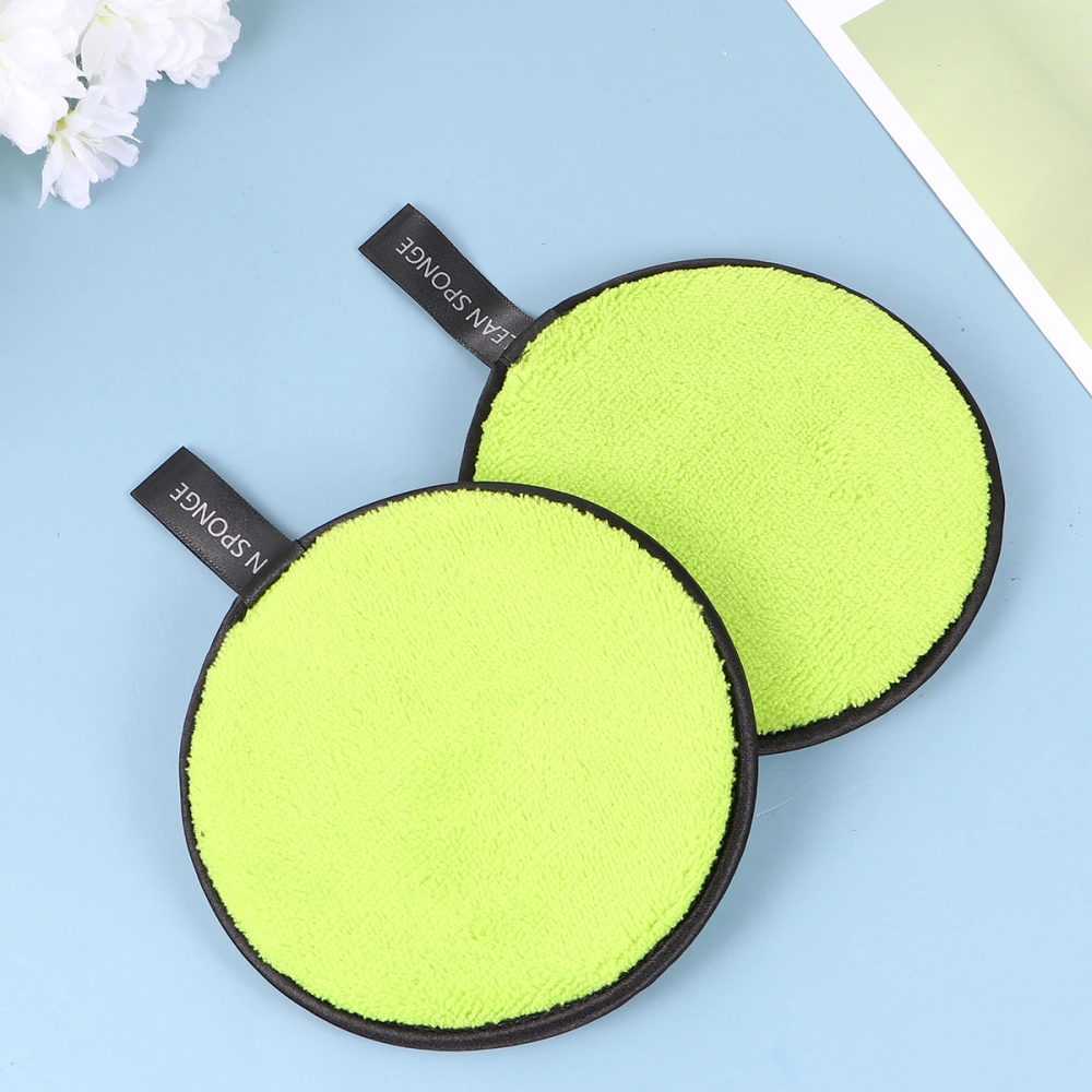 3pcs Makeup Puff Facial Puff Makeup Remover Pads Powder Cleaning Pads Cosmetic Supplies for Women Female (Light Green)