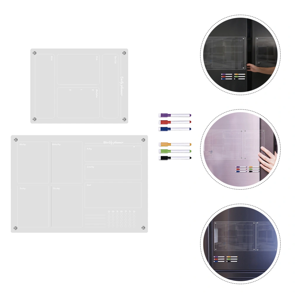 1 Set Magnetic Fridge Board Daily Schedule Board Magnetic Message Board