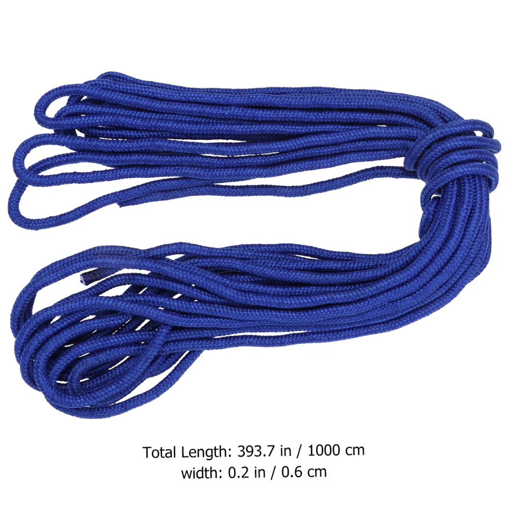 6mm Diameter Flagpole Lifting Wax Rope Flag Halyard Nylon Rope Replacement Rope Wrapping Hanging Tool for Indoor Outdoor Supplies (Blue, 10M)