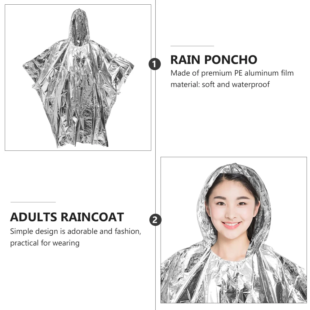 1pc Adults Rain Poncho Handy Rainwear Waterproof Raincoat Outdoor Rain Cover