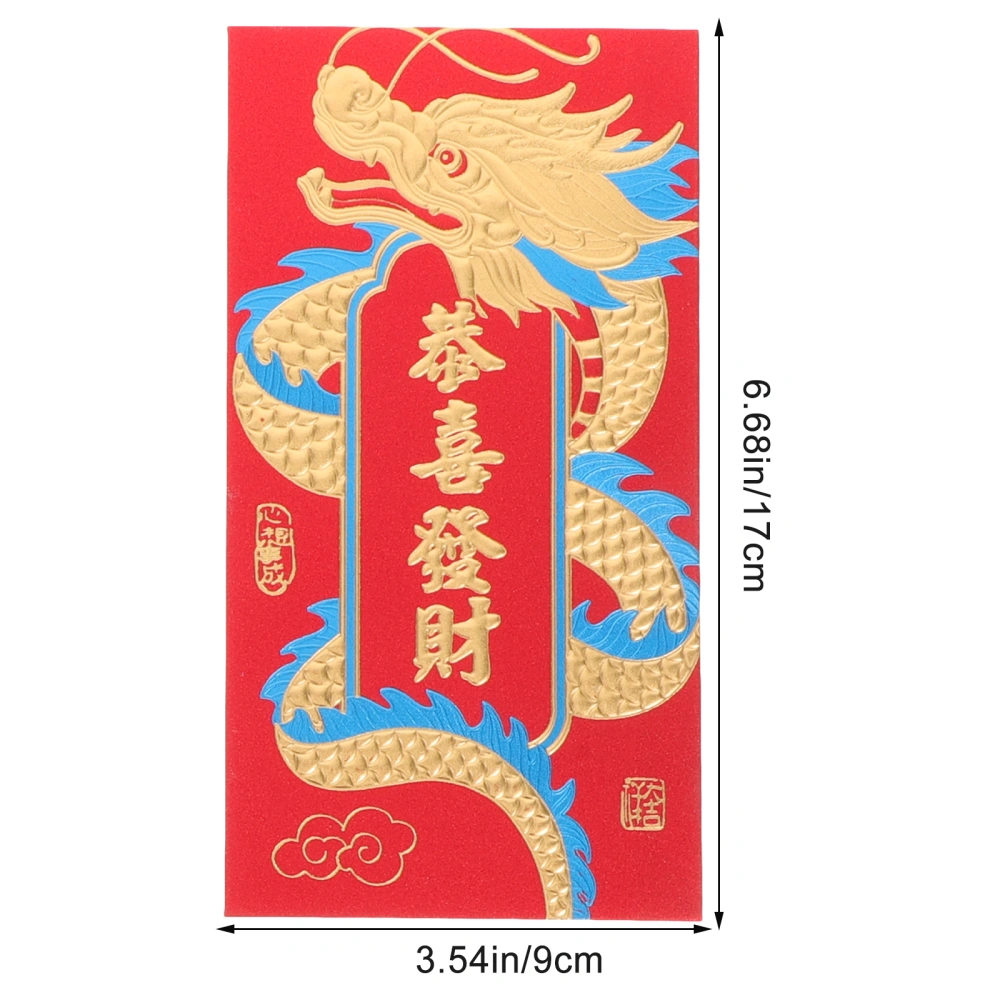 6pcs Chinese Style Traditional Red Envelopes Money Pouches Red Packets New Year Gift (Mixed Style)