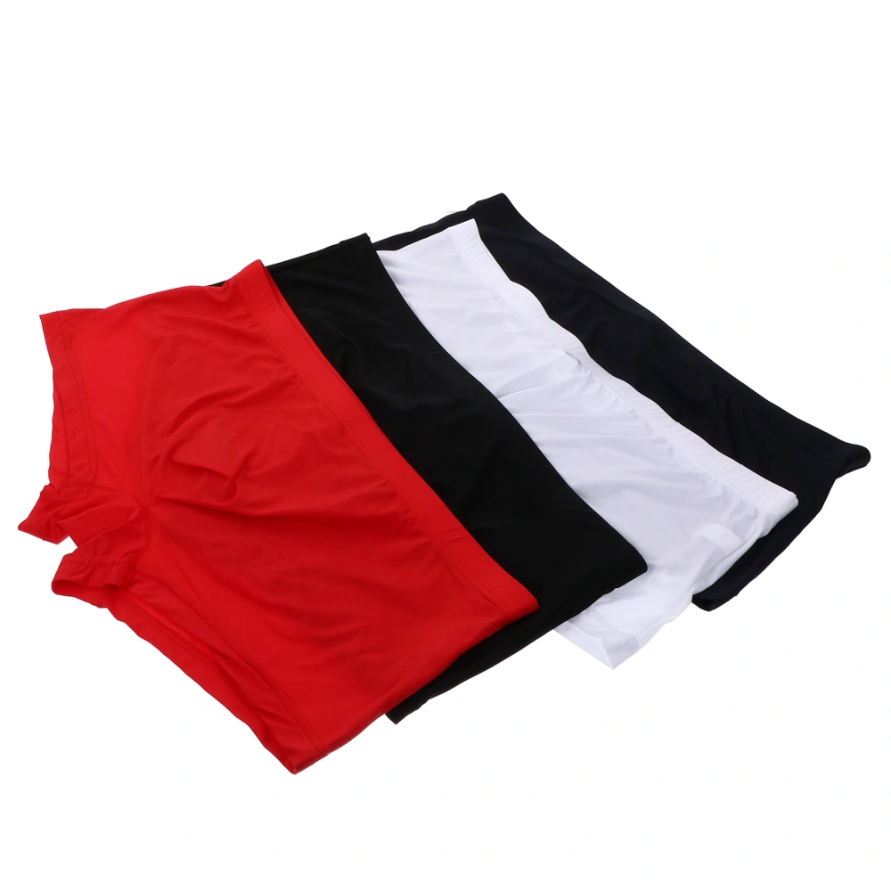 4Pcs Men's Underpants Breathable Ice Silk Underwear Erotic Panties for Men