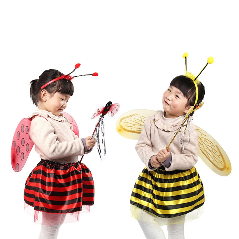 Bee Performing Costumes Bee Girl Skirt Bee Wing Performing Suits Bee Cosplay Costumes