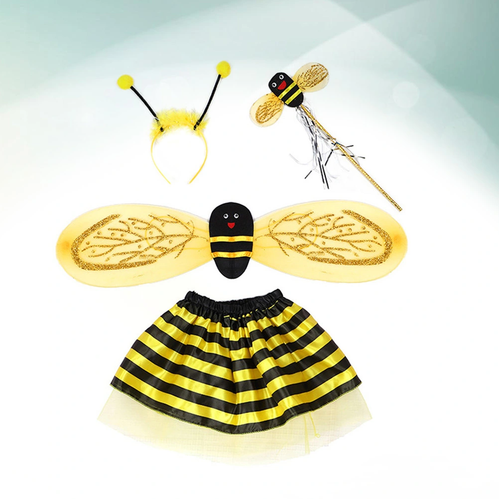 Bee Performing Costumes Bee Girl Skirt Bee Wing Performing Suits Bee Cosplay Costumes