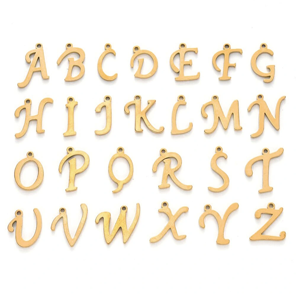 26Pcs Metal Letter Charms Metal Alphabet Charms Mini Alphabet Pendants Jewelry Making Letter Charms