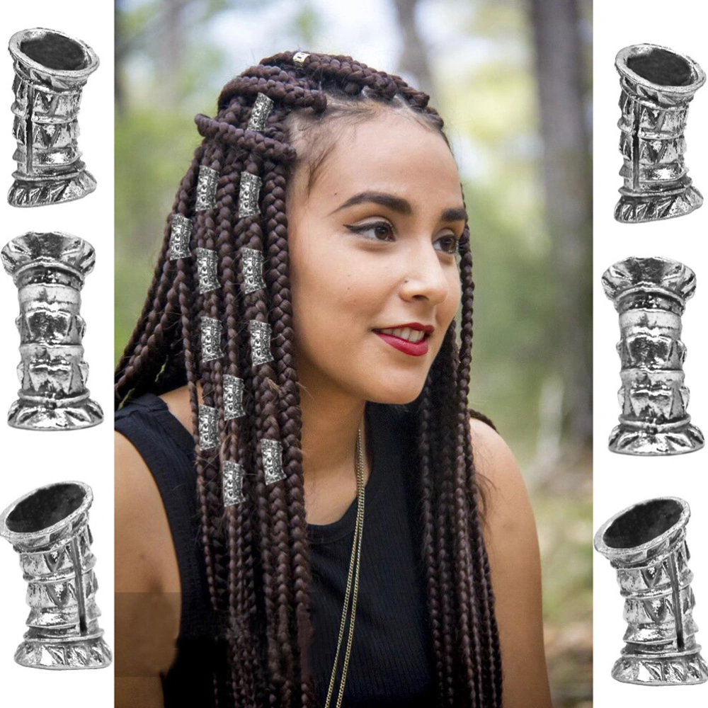 10Pcs DIY Headdress Retro Dreadlocks Headpiece Hair Ornament Loose Beads Decor