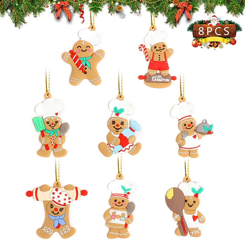 16Pcs Christmas Gingerbread Decor Christmas Tree Decorations Xmas Hanging Ornament