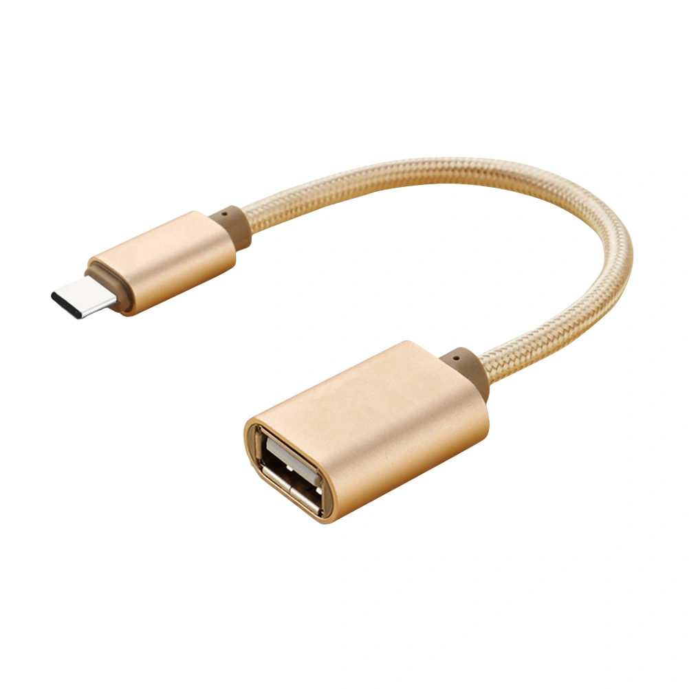 OTG Cable Type-C To USB 2.0 Connect Cable Adapter(Gold)