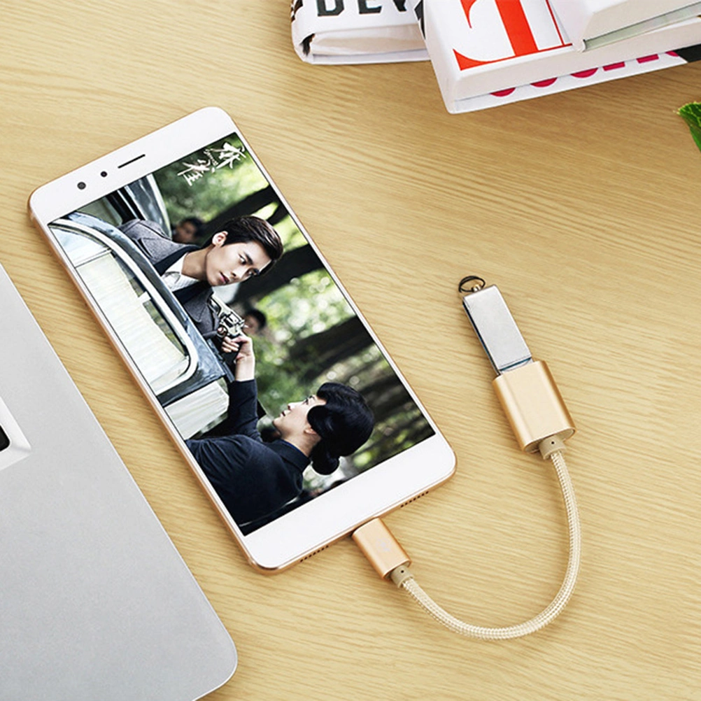 OTG Cable Type-C To USB 2.0 Connect Cable Adapter(Gold)
