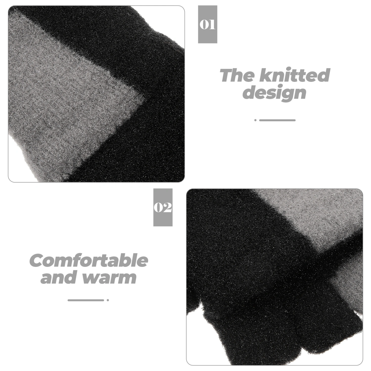 1 Pair Warm Gloves Adults Gloves Fingerless Gloves Wool Gloves for Outdoor Riding