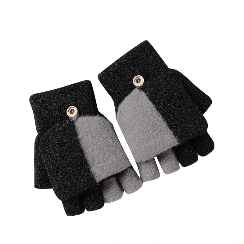 1 Pair Warm Gloves Adults Gloves Fingerless Gloves Wool Gloves for Outdoor Riding