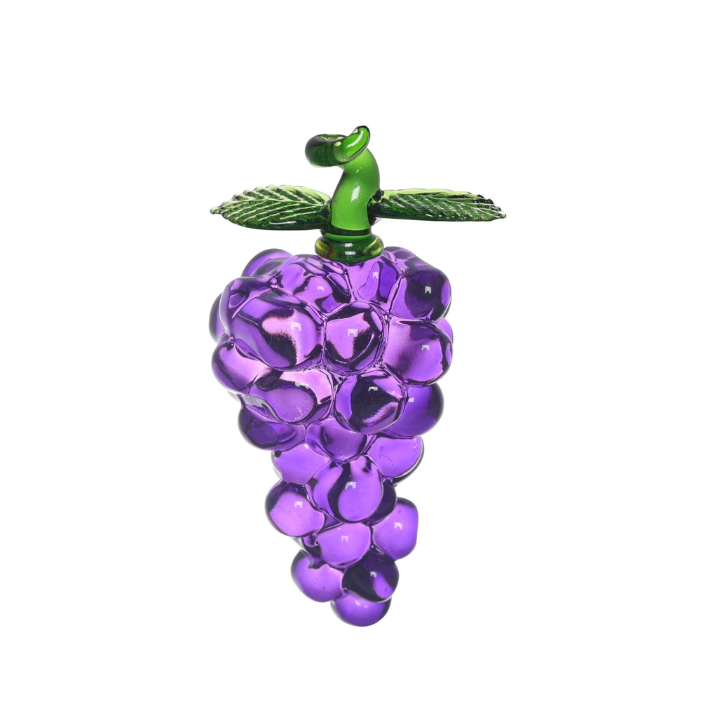 Crystal Desktop Decoration Crystal Grape Statue Novel Decor Table Centerpiece