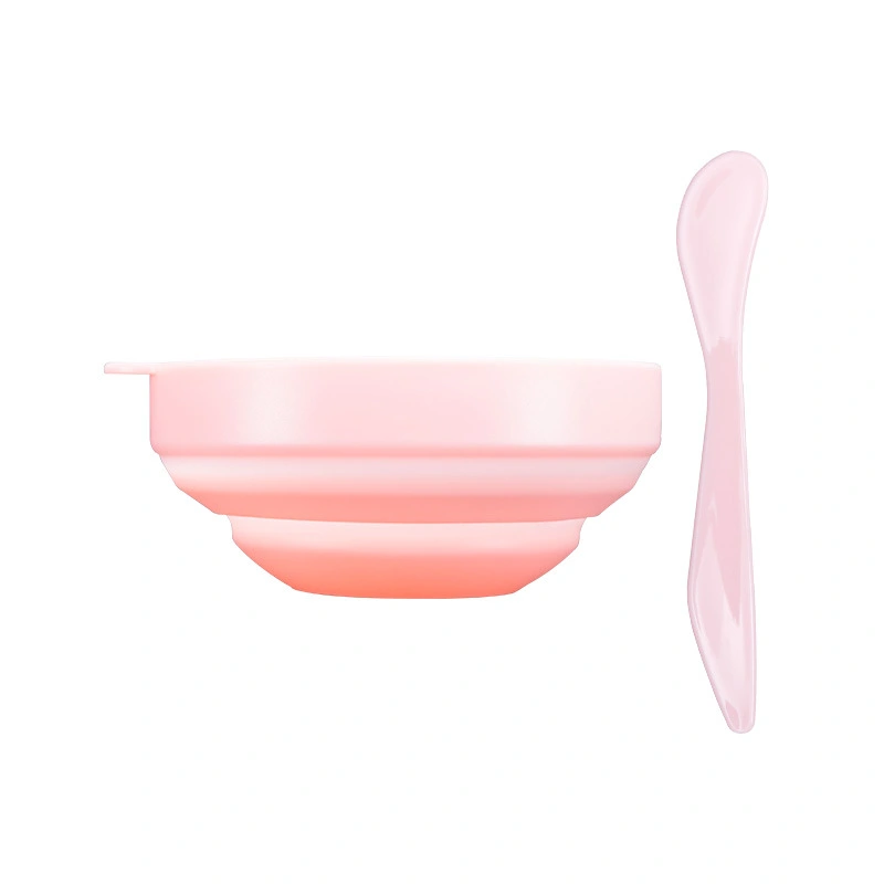 1 Set Folding Face Mask Bowl Mask Bowls Anti-fall Mask Bowl Foldable Facial Making Bowl with Stirring Rod