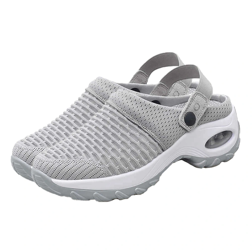 1 Pair Mesh Cloth Daily Sandals Breathable Female Sandals Air Cushion Sandals