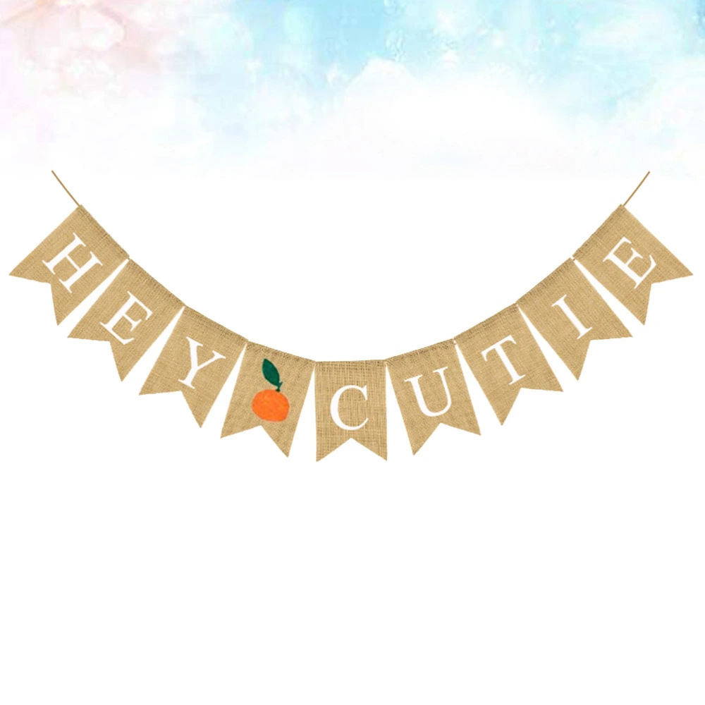 Thanksgiving Party Banner Letter Burlap Swallowtail Garland Bunting Linen Flag Party Supplies for Thanksgiving Party Decorations