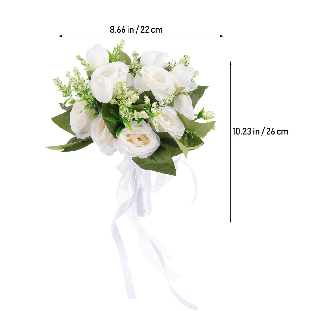 2 Pcs Bridal Bouquets Artificial  Bride Flowers Bouquets Bridesmaid Bouquet Wedding Bouquet