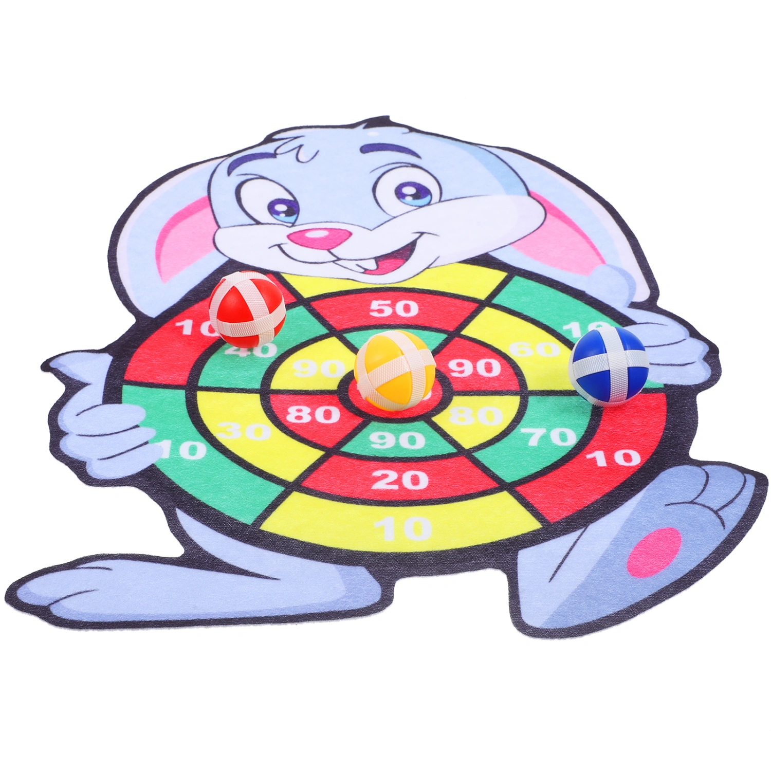 1 Set of Kids Throwing Ball Game Sticky Ball Toy With Dart Board Interactive Dart Board Game