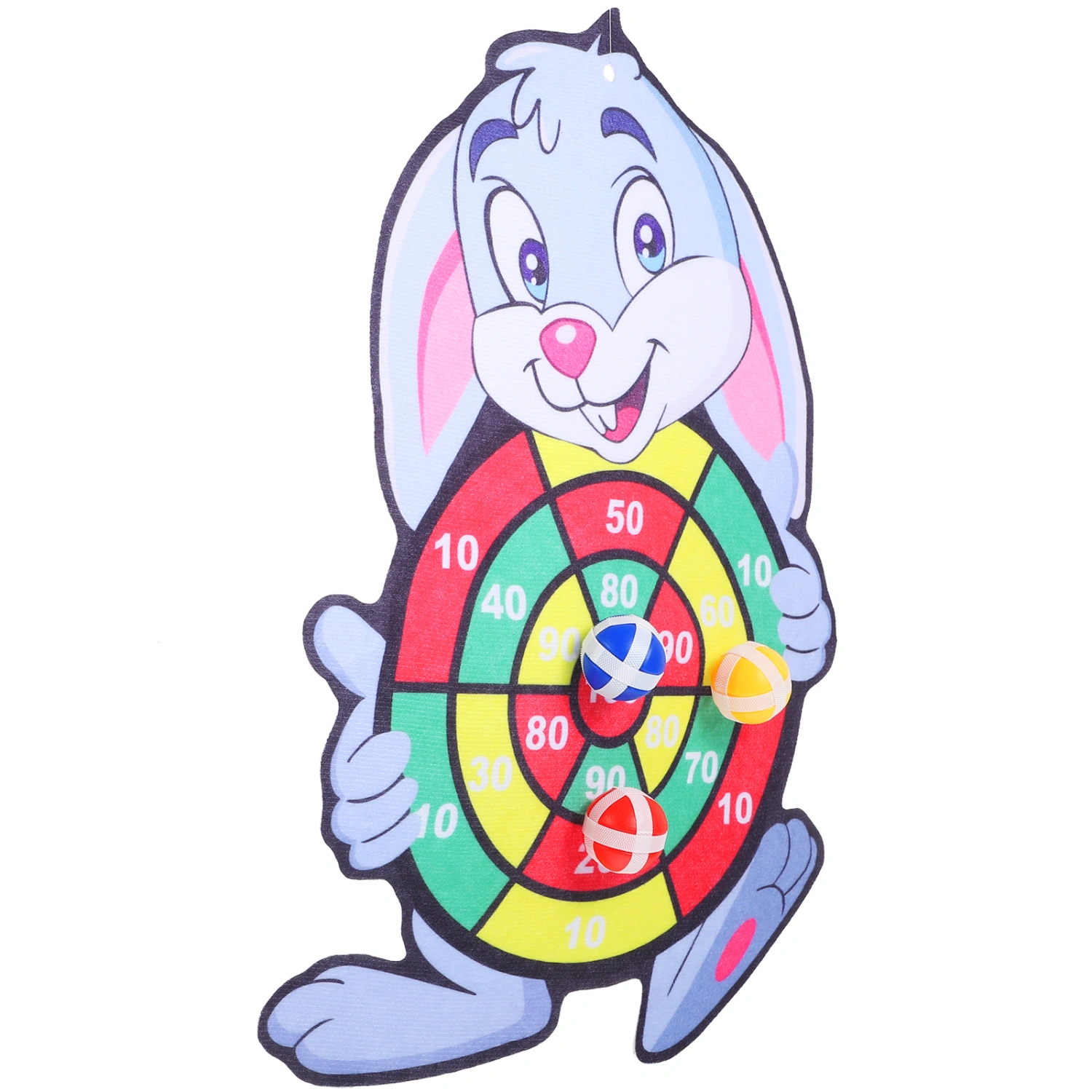 1 Set of Kids Throwing Ball Game Sticky Ball Toy With Dart Board Interactive Dart Board Game
