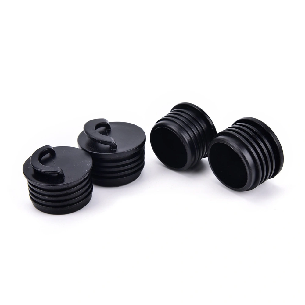 2pcs Portable Universal Kayak Drain Plug Set Canoe Drain Holes Stopper Bung for Dinghy Boat Kayak Accessories (Black)