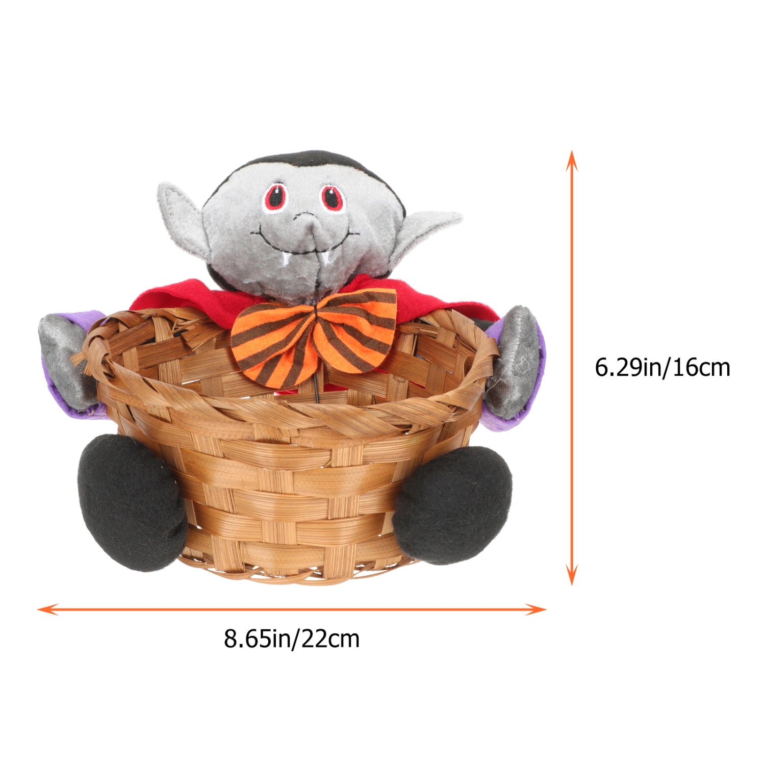 Halloween Decorative Candy Baskets Candy Holder Bamboo Woven Candy Basket Halloween Supplies