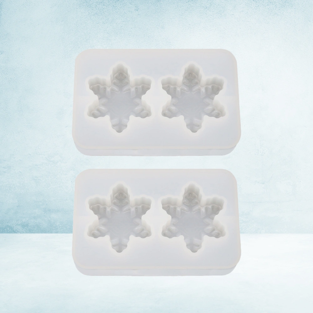 2pcs DIY Epoxy Mold Snowflake Mold DIY Snowflake Mold Snowflake Epoxy Mold