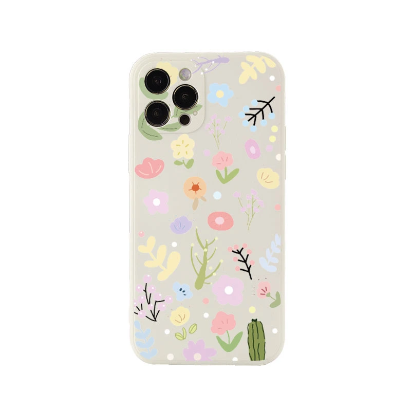 Mobile Phone Shell Floral Phone Case Decorative Phone Protective Case for Women Compatible with iPhone 13