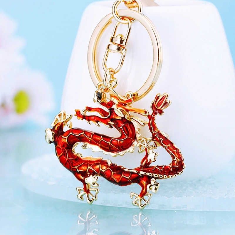 Chinese Dragon Key Chain Dragon Key Ring Decorative Keychain Bag Hanging Decor