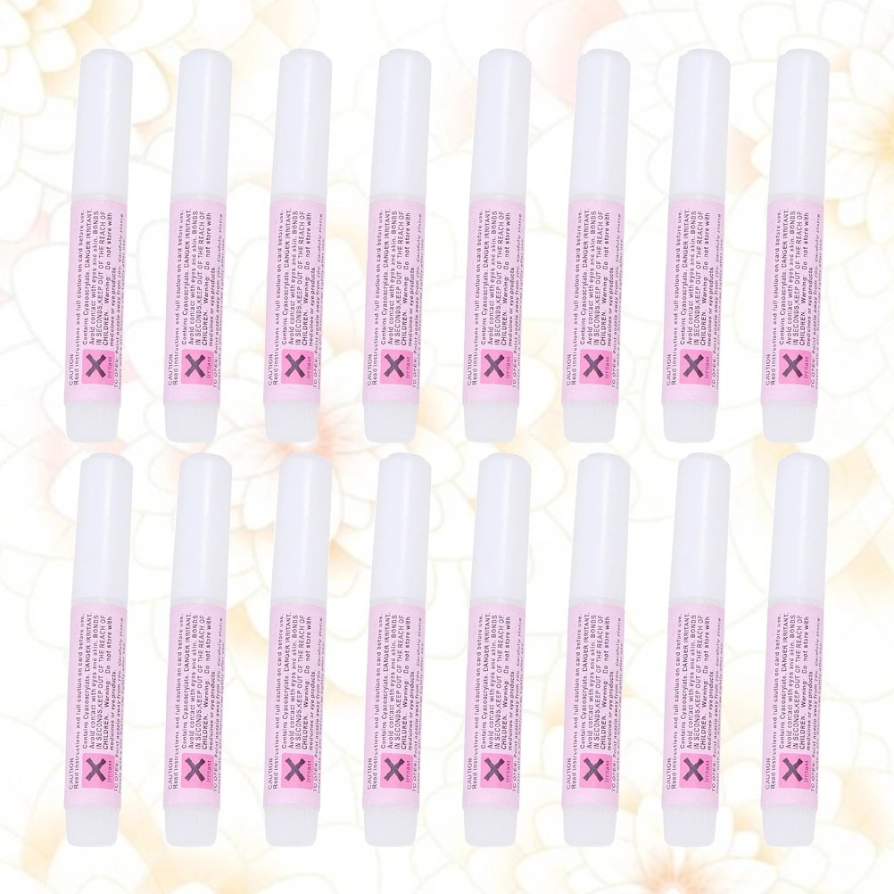 50pcs 2g Professional Nail Glue Mini Beauty Nail Glue Nail Art Tips Glue Manicure Glue for Shop Home Salon (Pink)