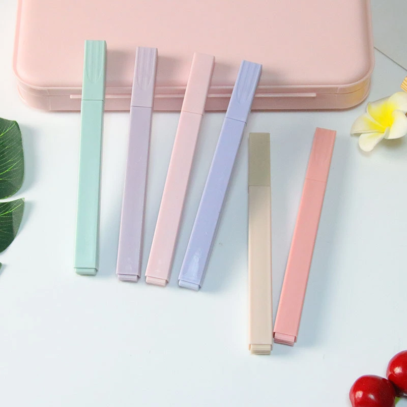 12Pcs Highlight Book Markers Teacher Highlighters Pen Note Marking Pens DIY Scrapbook Markers