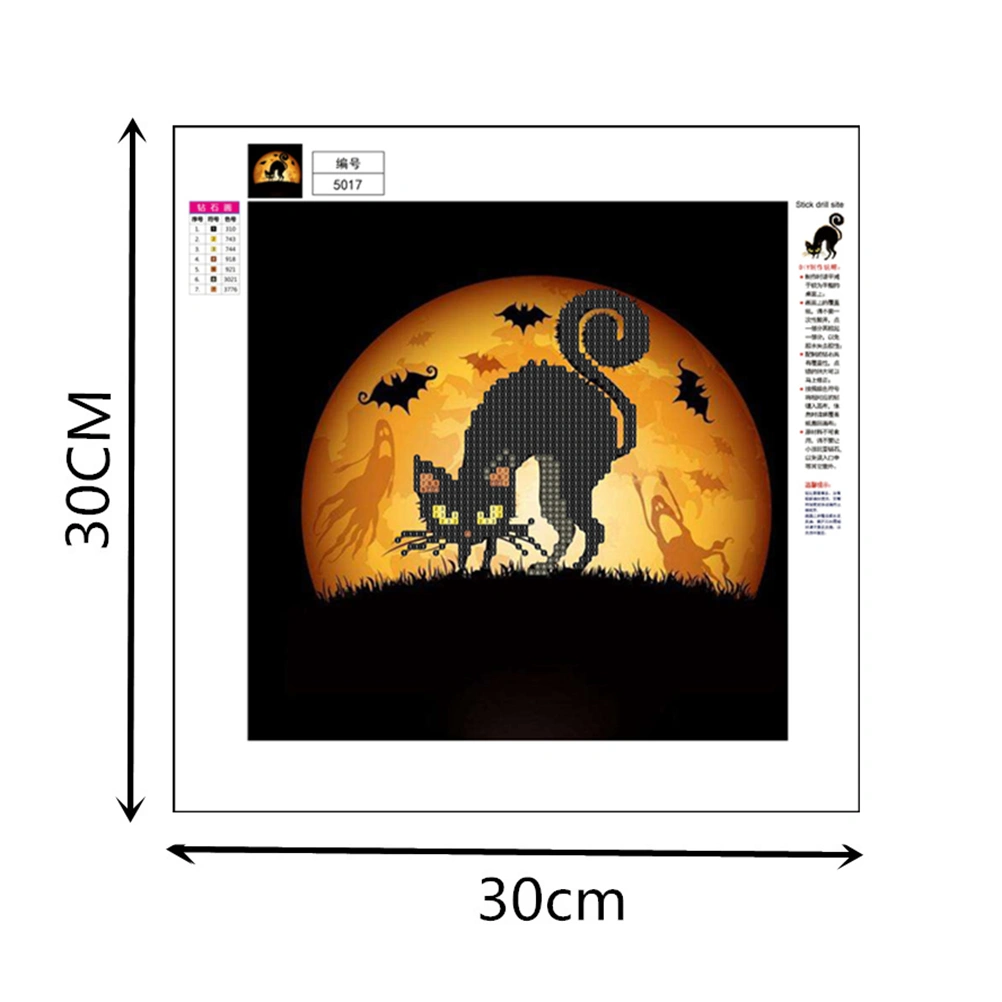 Diamond Halloween Pattern Painting by Diamond Cross Stitch Kit Wall Decor Home Ornaments J8929