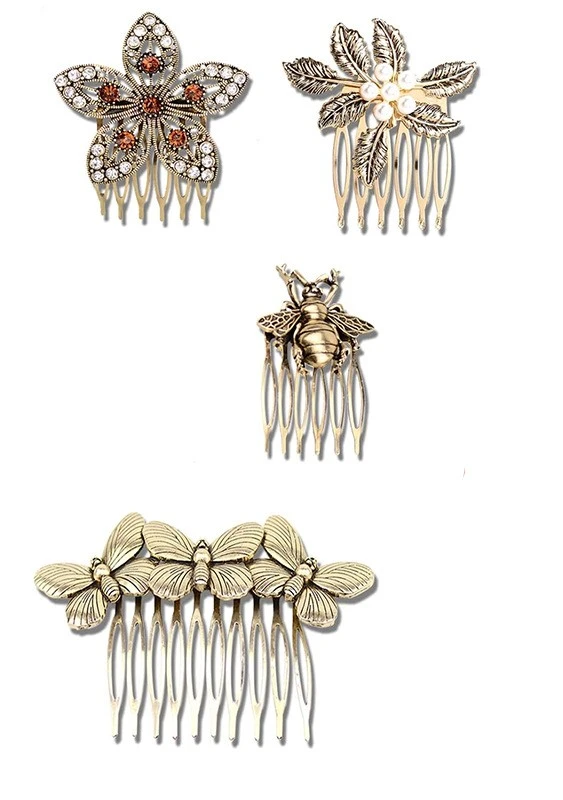 5pcs Hair Combs Vintage Hair Side Combs Headwear Wedding Hair Pins Bride Hair Accessories