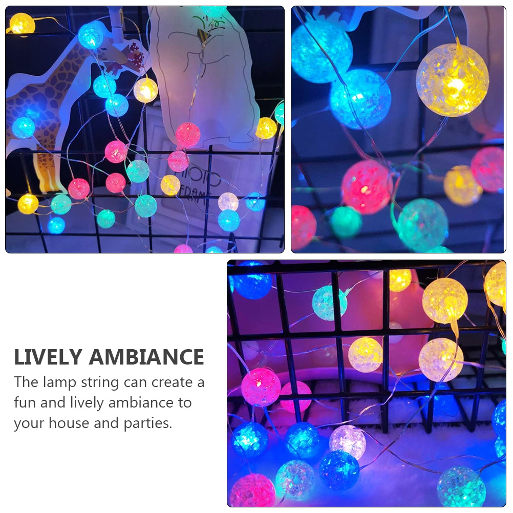 1 Set Ball Light String Party Light Decorative Lamp Ornament Light No Battery