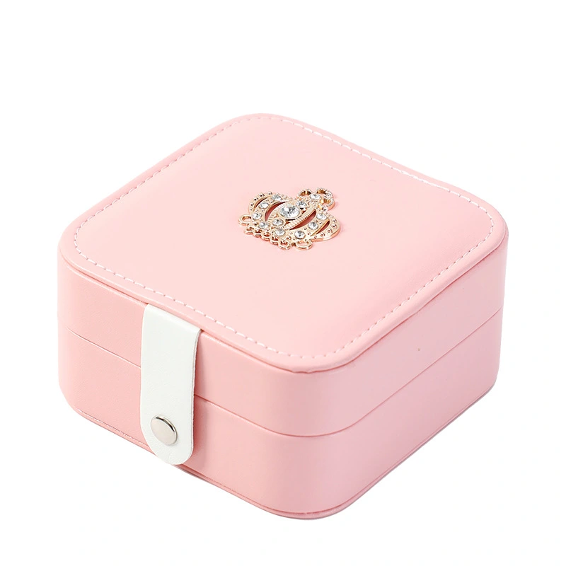 Portable Jewelry Box For Travel Jewelry Leather Case With Mirror Jewelry Organizer