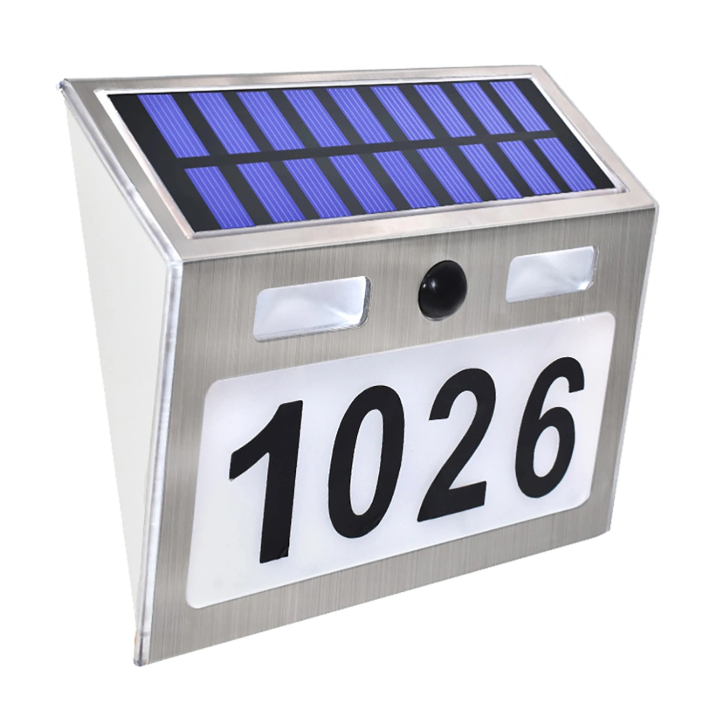 1 Set Solar Door Number Light Practical Solar Wall Light Body Induction Light