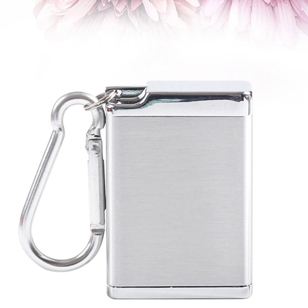 1pc Mini Portable Ashtray with A Tabacco Jar Alloy Ashtray Delicate Hanging Decoration (Silver)