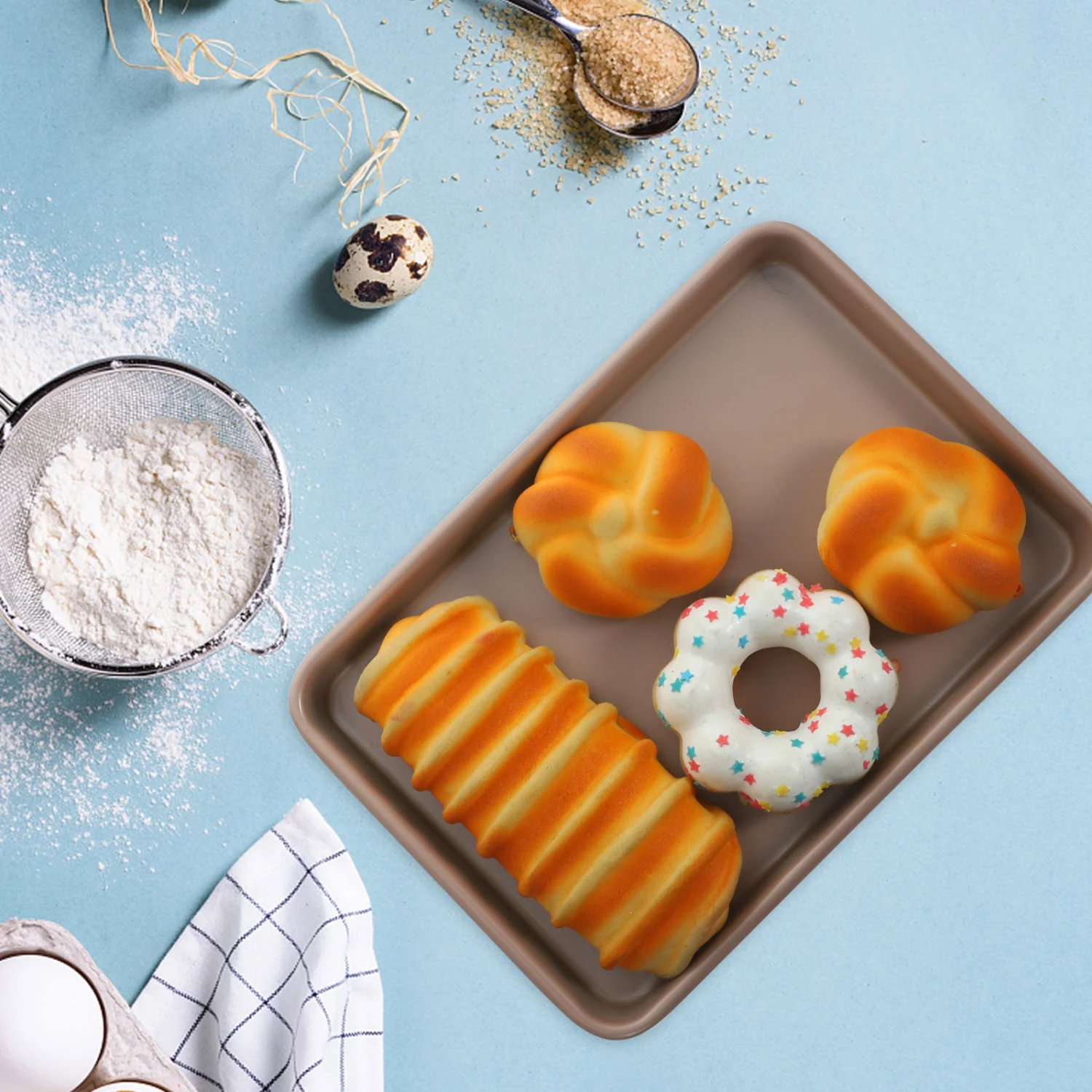 Rectangle Cake Baking Pan Cookie Baking Pan Nonstick Baking Sheet Pan Oven Baking Pan