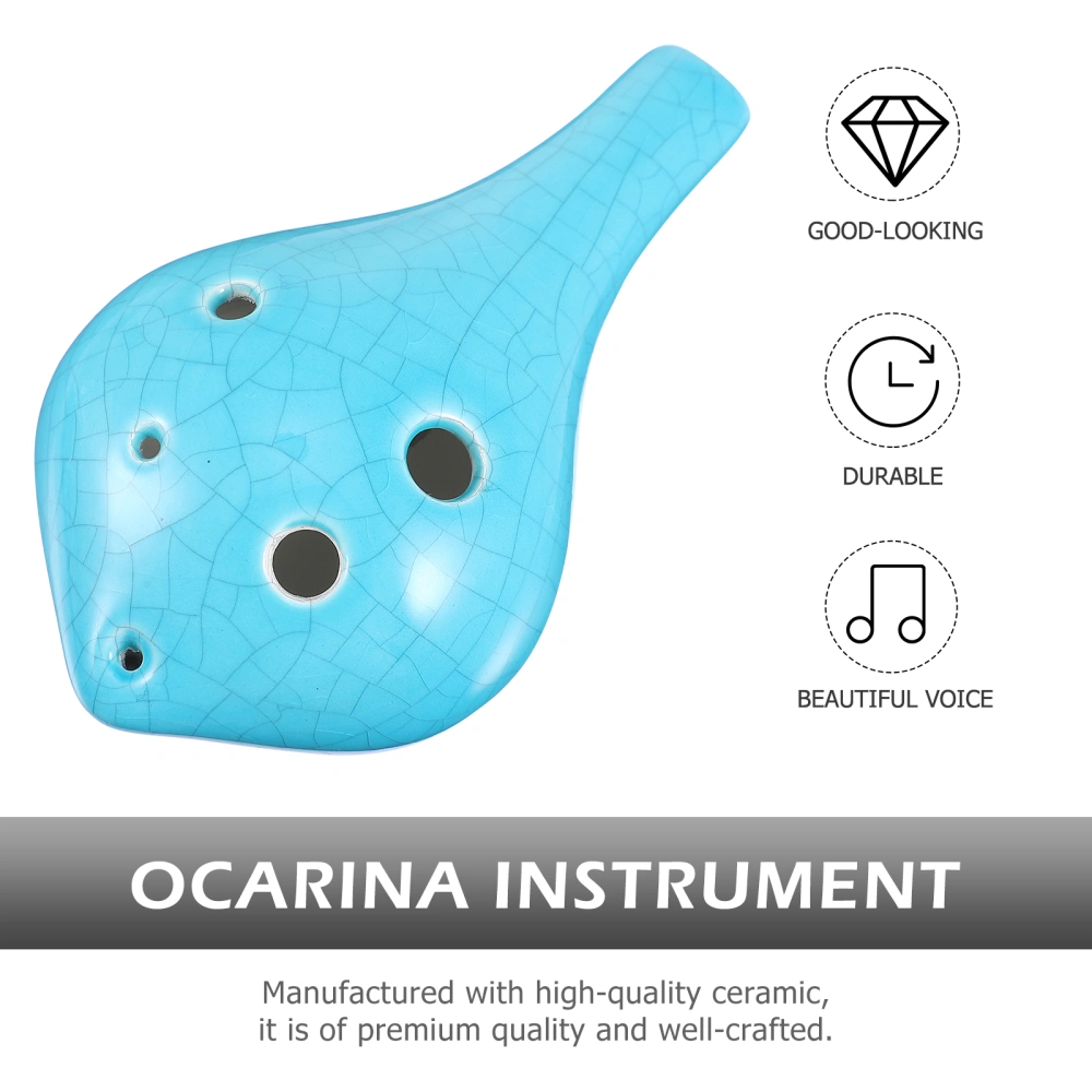 1 Set 6 Hole Ocarina Dolomite Ocarina Alto C Ocarina Music Instrument Gift (with random color bag)