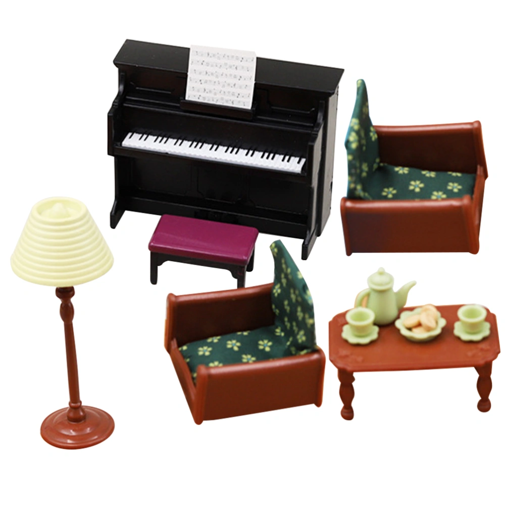 1 Set of Realistic Miniature Decors Wear-resistant Mini House Decors Desktop Doll Furniture