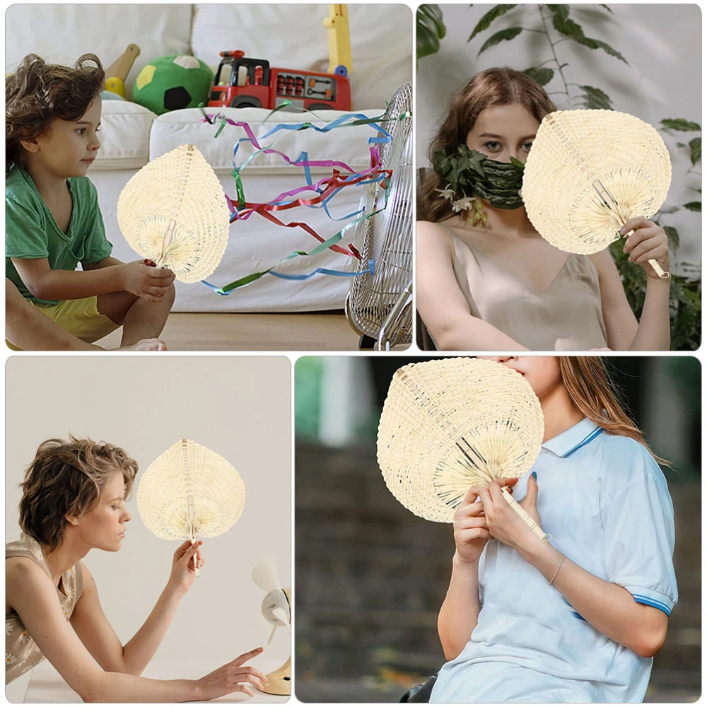 Handmade Cooling Fan Summer Fan Handheld Fan Decoration Peach Shape Fan