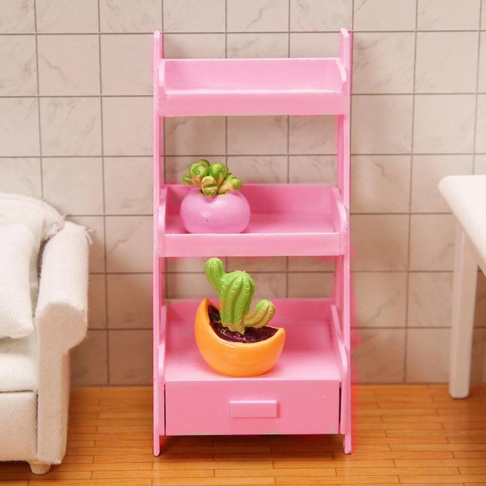 Adorable Miniature Toy Wear-resistant Mini House Decor Desktop Miniature Shelf Mini House Supply