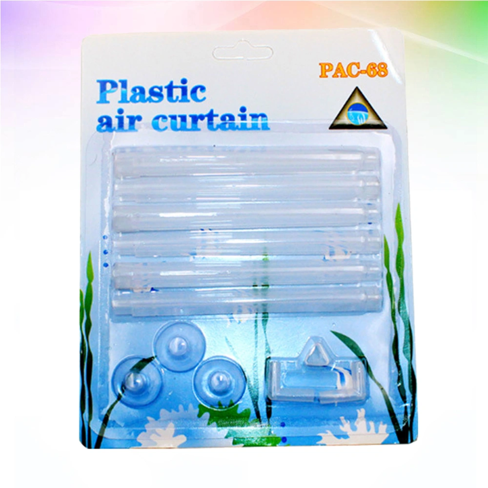 2 Sets Transparent Bubble Strip Oxygen Bubble Strip for Fish Tank Aquarium with Suction Cup (17x13.5x1.3cm)