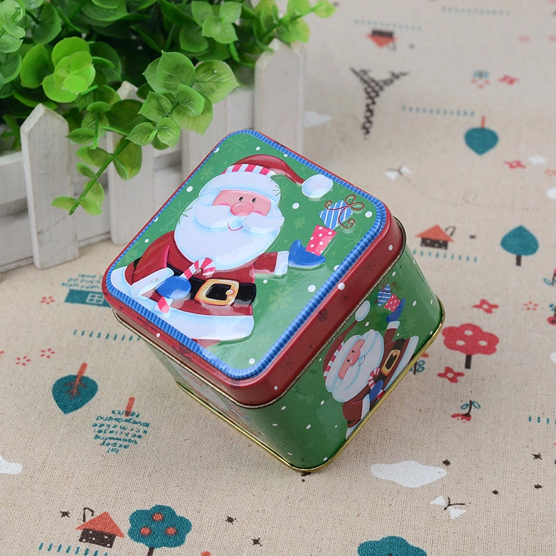 6Pcs Candy Packing Box Metal Cookie Jar Cookie Box Candy Box Christmas Biscuits Treat Box