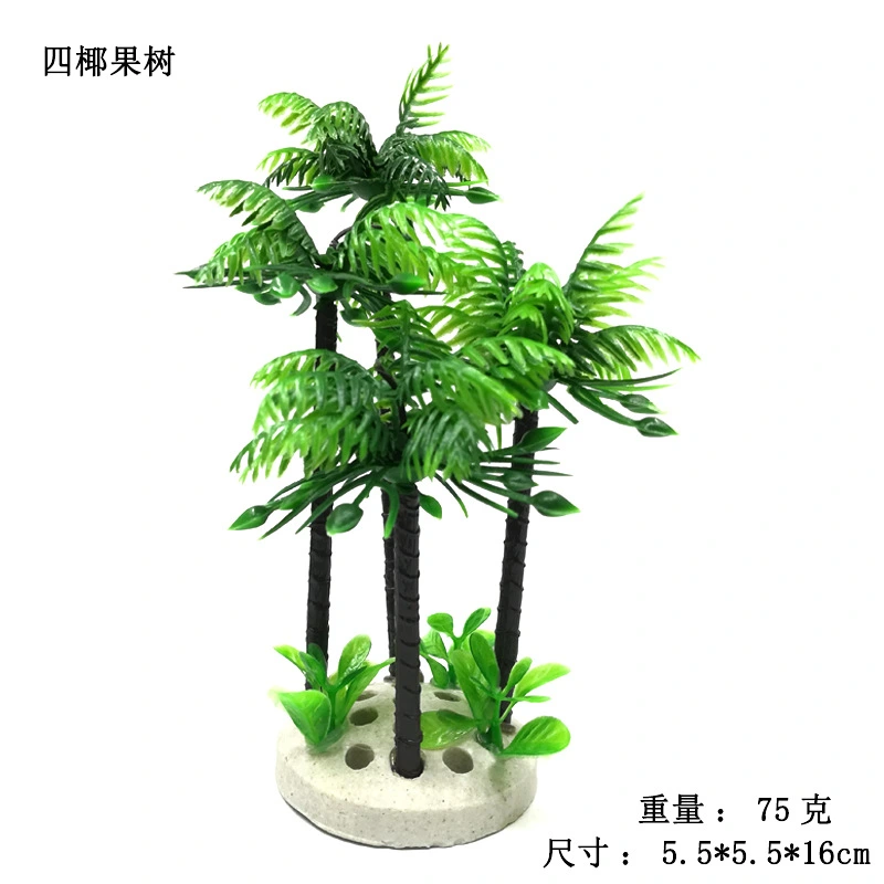 Aquarium Simulation Plant Palm Tree Aquarium Landscape Decorative Tree