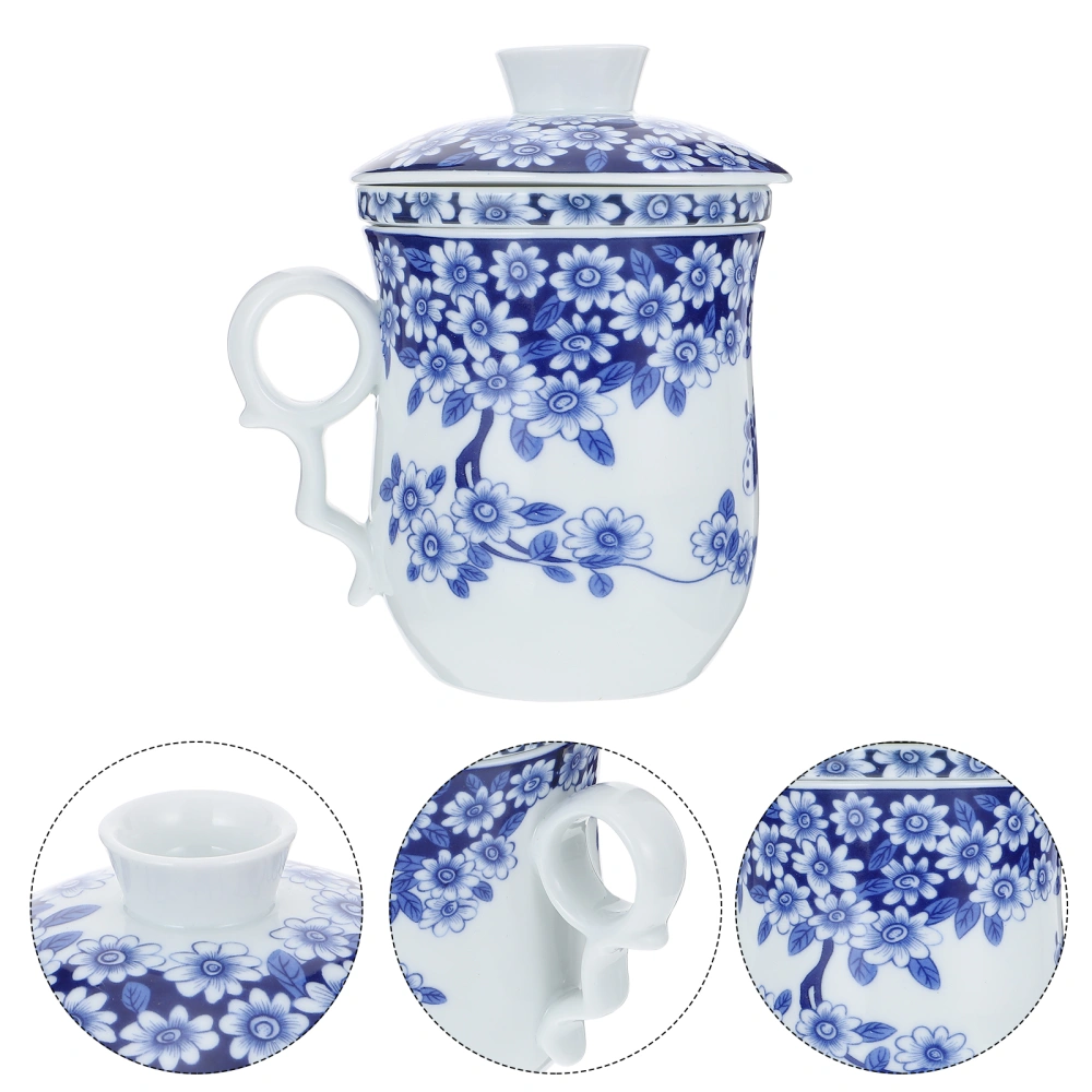 Blue and White Porcelain Teacup Durable Porcelain Tea Cup Ceramic Water Cup